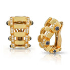 Patek Philippe Twenty-4 18K Yellow Gold Sapphire & Diamond Ring and Earrings Jewelry Set - The Back Vault