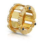 Patek Philippe Twenty-4 18K Yellow Gold Sapphire & Diamond Ring and Earrings Jewelry Set - The Back Vault