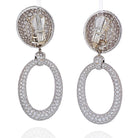 David Webb Bombe Platinum 56.84 carats Hanging Door Knocker Earrings - The Back Vault