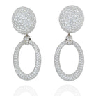 David Webb Bombe Platinum 56.84 carats Hanging Door Knocker Earrings - The Back Vault