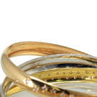 Cartier Trinity 18K Two Tone Celestial Tri Color Diamond Bangle Bracelet - The Back Vault