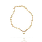 18K Yellow Gold Mabe Pearl And Diamond Necklace - The Back Vault