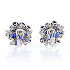 Cabochon Blue Sapphire And Diamond Earrings - The Back Vault