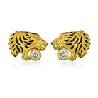 Carrera y Carrera Tiger 18K Yellow Gold Diamond Earrings - The Back Vault