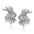 Retro Platinum 9.50 carat Diamond Earrings - The Back Vault Jewelry