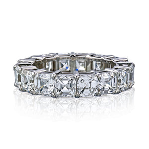 Platinum 7.95 carats Asscher-Cut Diamond Eternity Band