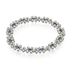 18K White Gold Sapphire And Diamond Convertable Necklace Jewelry Set - The Back Vault Jewelry