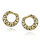 Cartier 18K Yellow Gold Panthere Tiger Stripe Creole-style Hoop Earrings - The Back Vault Jewelry