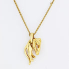 Cartier 18K Yellow Gold Vintage Panthere On A Signature Chain Pendant - The Back Vault