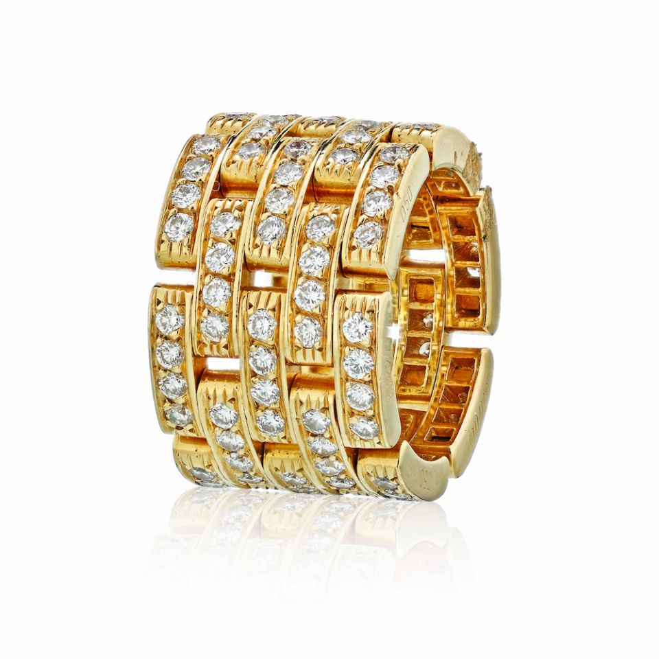 Cartier Maillon 18K Yellow Gold 2.60cts Diamond Ring - The Back Vault