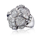 Platinum Dome shaped Diamond Ring - The Back Vault Jewelry