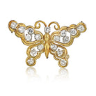 14K Yellow Gold 1.50 Carat Diamond Butterfly Estate Brooch - The Back Vault