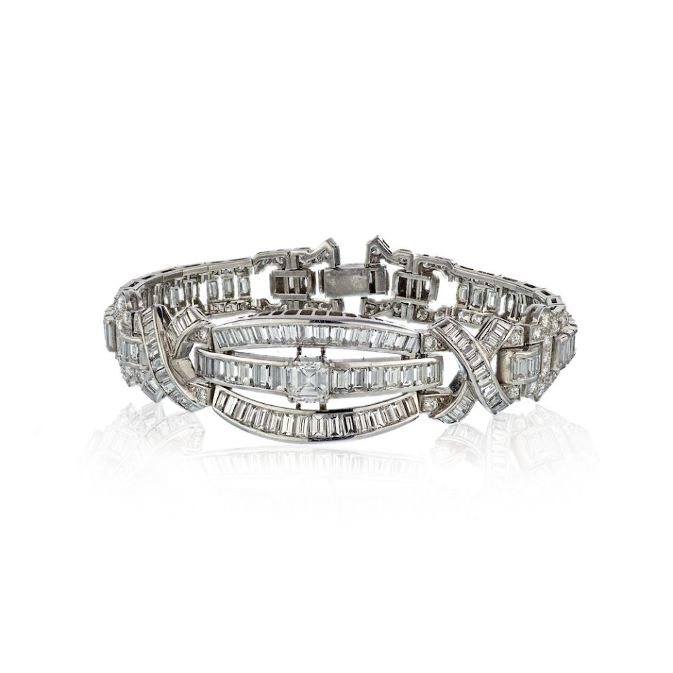 Platinum Diamond Bracelet - The Back Vault Jewelry