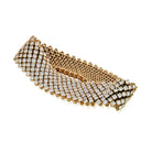 Asprey 18K Yellow Gold Flexible 27 Carat Round Cut Diamond Bracelet - The Back Vault Jewelry