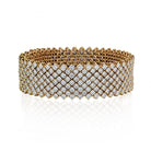 Asprey 18K Yellow Gold Flexible 27 Carat Round Cut Diamond Bracelet - The Back Vault Jewelry