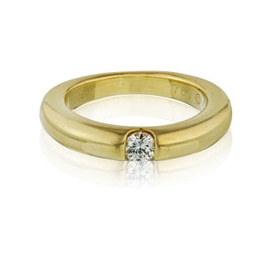 Cartier Circa 1990 18K Yellow Gold 0.25 Carat Round Cut Engagement Ring