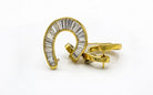 Oscar Heyman 18K Yellow Gold 7 carat Baguette Diamond Earrings - The Back Vault