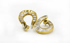 Oscar Heyman 18K Yellow Gold 7 carat Baguette Diamond Earrings - The Back Vault