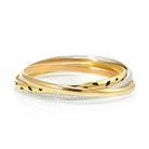 Cartier Trinity 18K Yellow Gold Diamond spotted Lacquer Slip On Bracelet - The Back Vault