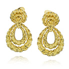 David Webb Circa 1970's 18K Yellow Gold Door Knockers Earrings - The Back Vault