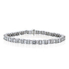 Circa 1960's Platinum Vintage Diamond 12.00cttw Tennis Bracelet - The Back Vault Jewelry