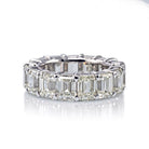 Platinum 15.21 carats Emerald Cut Diamond Eternity Band - The Back Vault