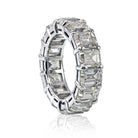 Platinum 15.21 carats Emerald Cut Diamond Eternity Band - The Back Vault