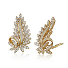 Oscar Heyman 18K Yellow Gold 8.50cts Leaf Earrings - The Back Vault Jewelry