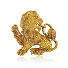 David Webb Lion 18K Yellow Gold Brooch - The Back Vault