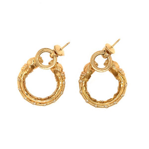 Cartier Panthere 18K Yellow Gold Vintage Hoop Earrings