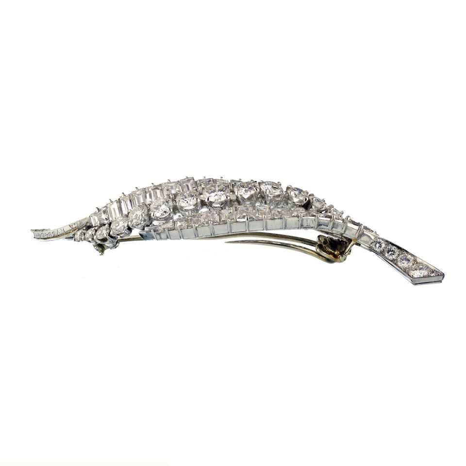 Van Cleef & Arpels Platinum 12.50 cttw Diamond Brooch - The Back Vault