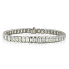 Platinum Emerald Cut - 23 carat Diamond Bracelet - The Back Vault