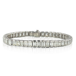 Platinum Emerald Cut - 23 carat Diamond Bracelet