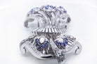 1950's Platinum Diamond & Sapphire Brooch - The Back Vault Jewelry