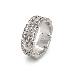 Cartier Tank Francaise 18K White Gold Diamond Wedding Band