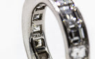 Graff Platinum 8.41 Carat Straight Cut Asscher Cut Diamond Eternity Band - The Back Vault