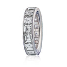 Graff Platinum 8.41 Carat Straight Cut Asscher Cut Diamond Eternity Band - The Back Vault