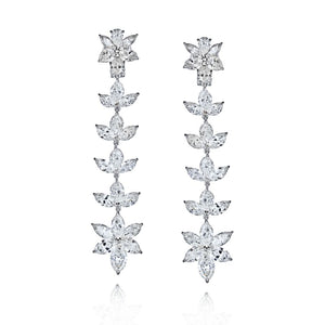 Hanging Platinum 22.12 Carat Diamond Earrings