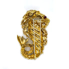 David Webb Platinum & 18K Yellow Gold Sea Dragon Diamond Brooch - The Back Vault