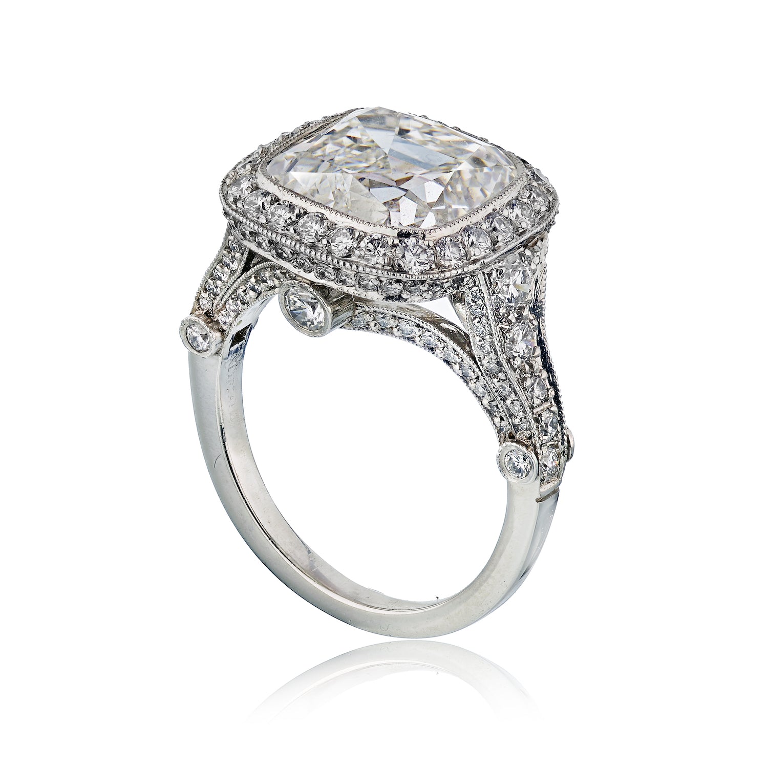 Tiffany & Co. Legacy 5 carat Cushion Cut Diamond E/VS2 Engagement Ring - The Back Vault