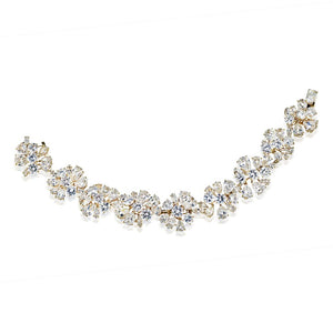 Van Cleef & Arpels Platinum & 18K Yellow Gold 47cttw Fancy Shaped Floral Motif Diamond Bracelet