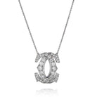 Cartier Double C 18K White Gold Diamond Pendant - The Back Vault