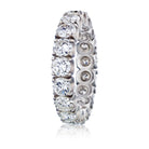 Platinum 5.00 carats Round Cut Diamond U-Shape Eternity Band - The Back Vault Jewelry