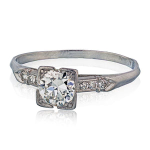 0.70 Carat Round Brilliant F/VS1 GIA Diamond Engagement Ring