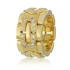 Cartier Link 18K Yellow Gold Diamond Ring