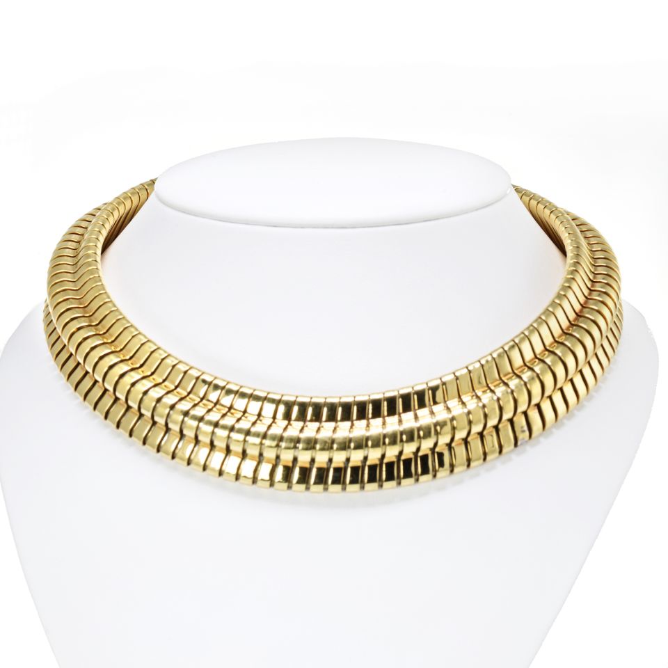 Bvlgari Tibogas Choker 18K Yellow Gold Necklace - The Back Vault