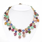 Seaman Schepps Multi Gemstone 18K Yellow Gold Necklace & Earrings Jewelry Set - The Back Vault