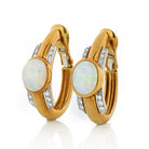 David Webb Platinum & 18K White Gold Opal And Diamond Clip-On Earrings - The Back Vault