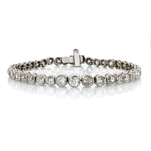 Tennis Platinum Antique Diamond 10.00cttw Tennis Bracelet