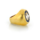 GYPSY 18K Yellow Gold 1 Diamonds & 13 Sapphires Ring - The Back Vault Jewelry